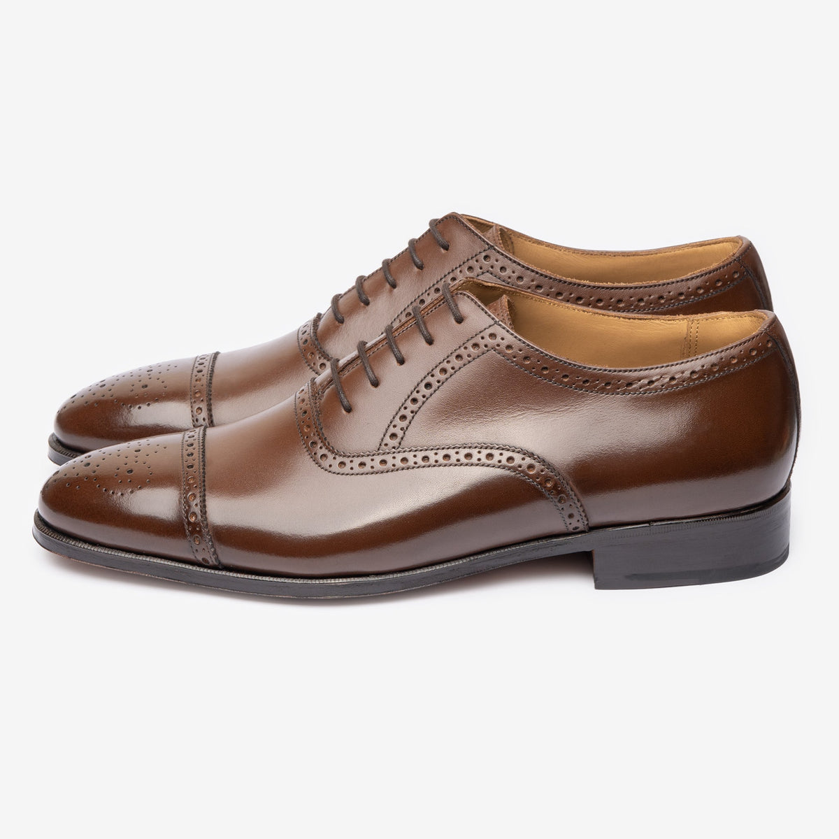 Semi Brogue Oxford - Brown Calf