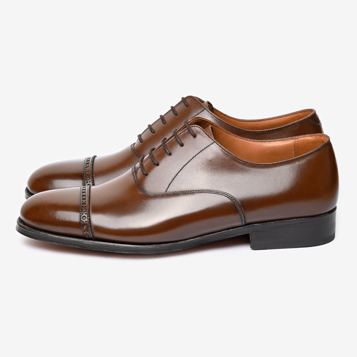 Punch Cap Oxford - Brown Calf