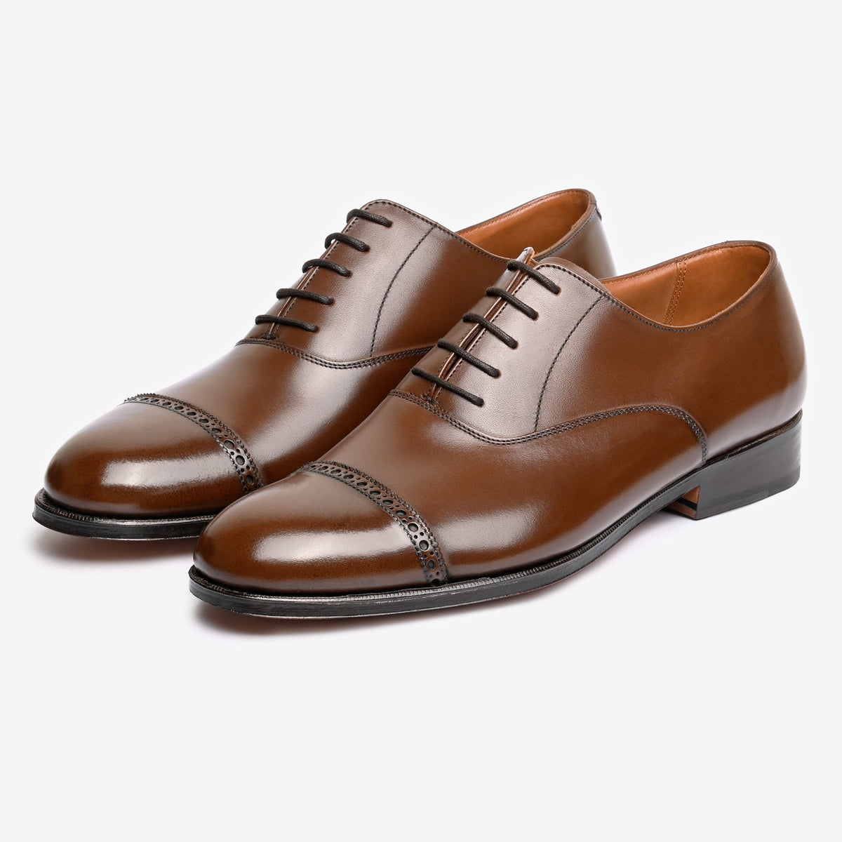 Punch Cap Oxford - Brown Calf