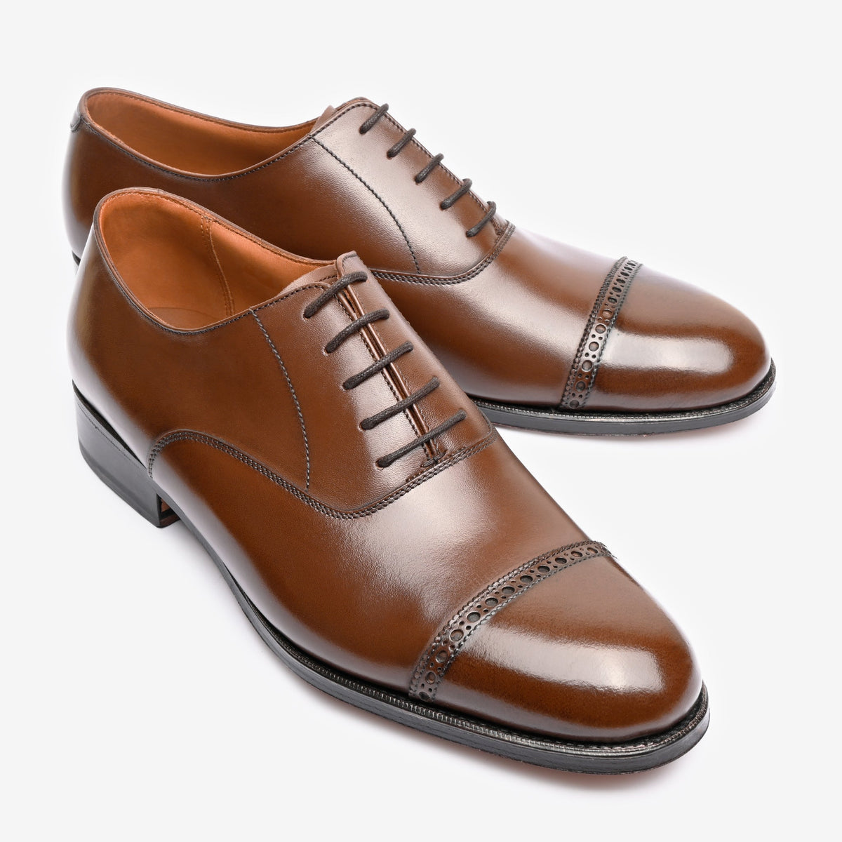 Punch Cap Oxford - Brown Calf