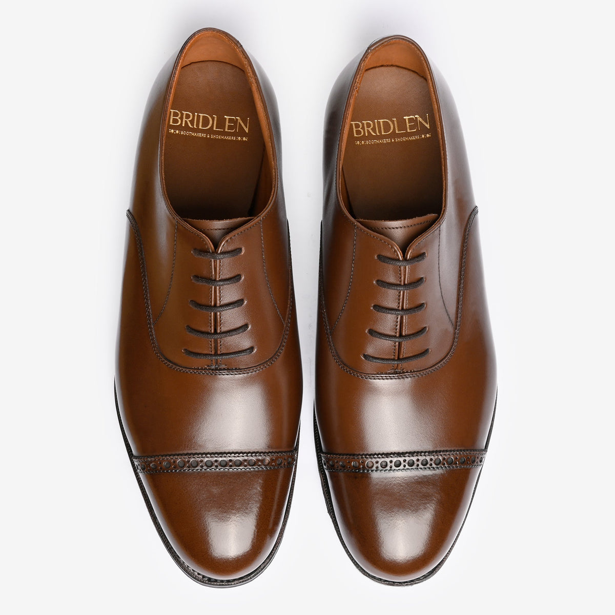 Punch Cap Oxford - Brown Calf