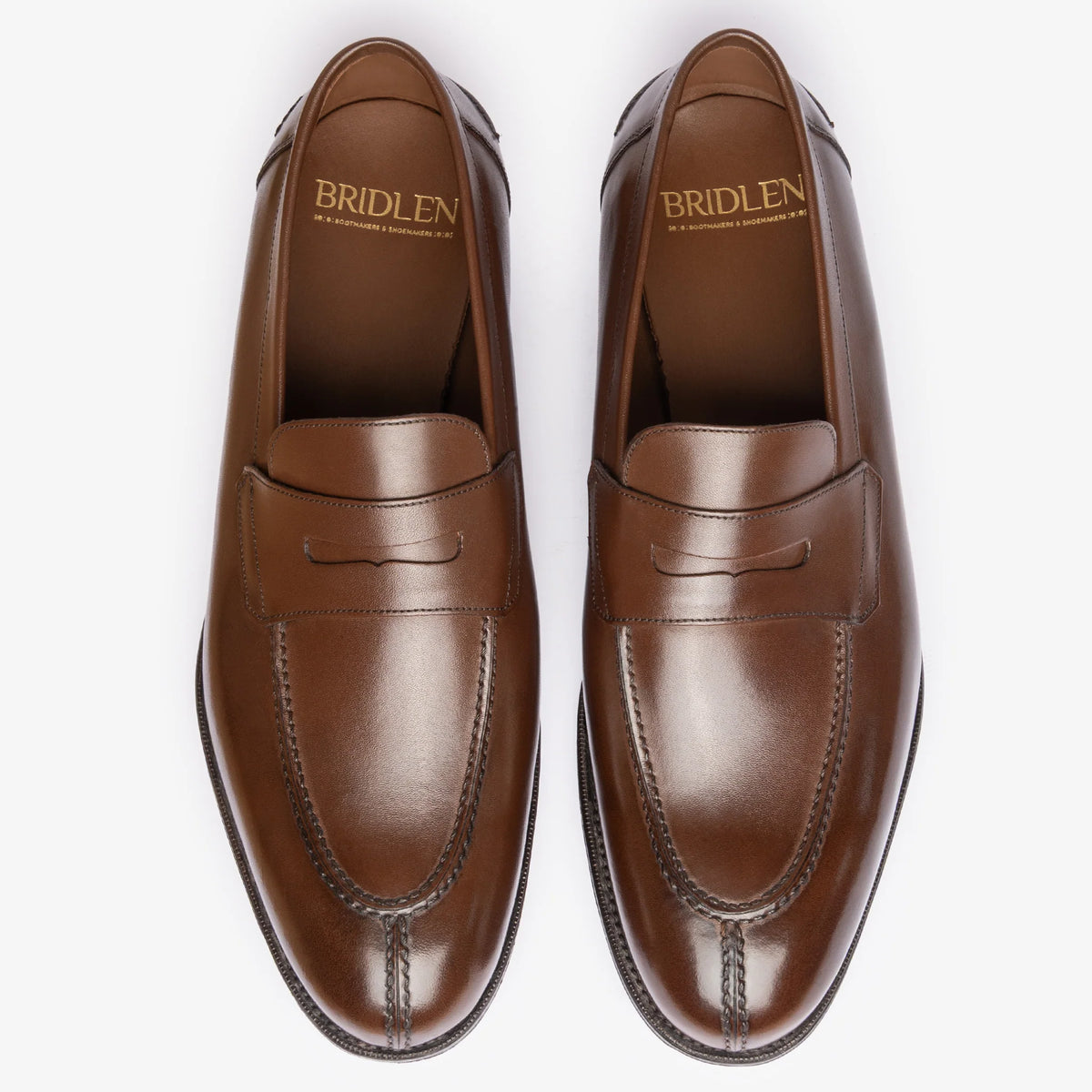 Y-Tip Penny Loafer - Brown Calf