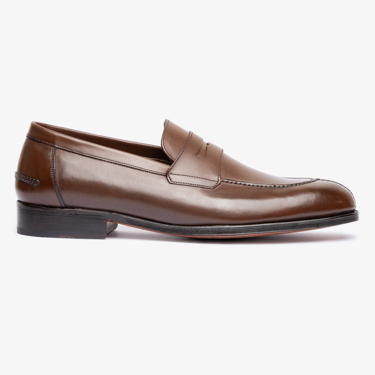 Y-Tip Penny Loafer - Brown Calf