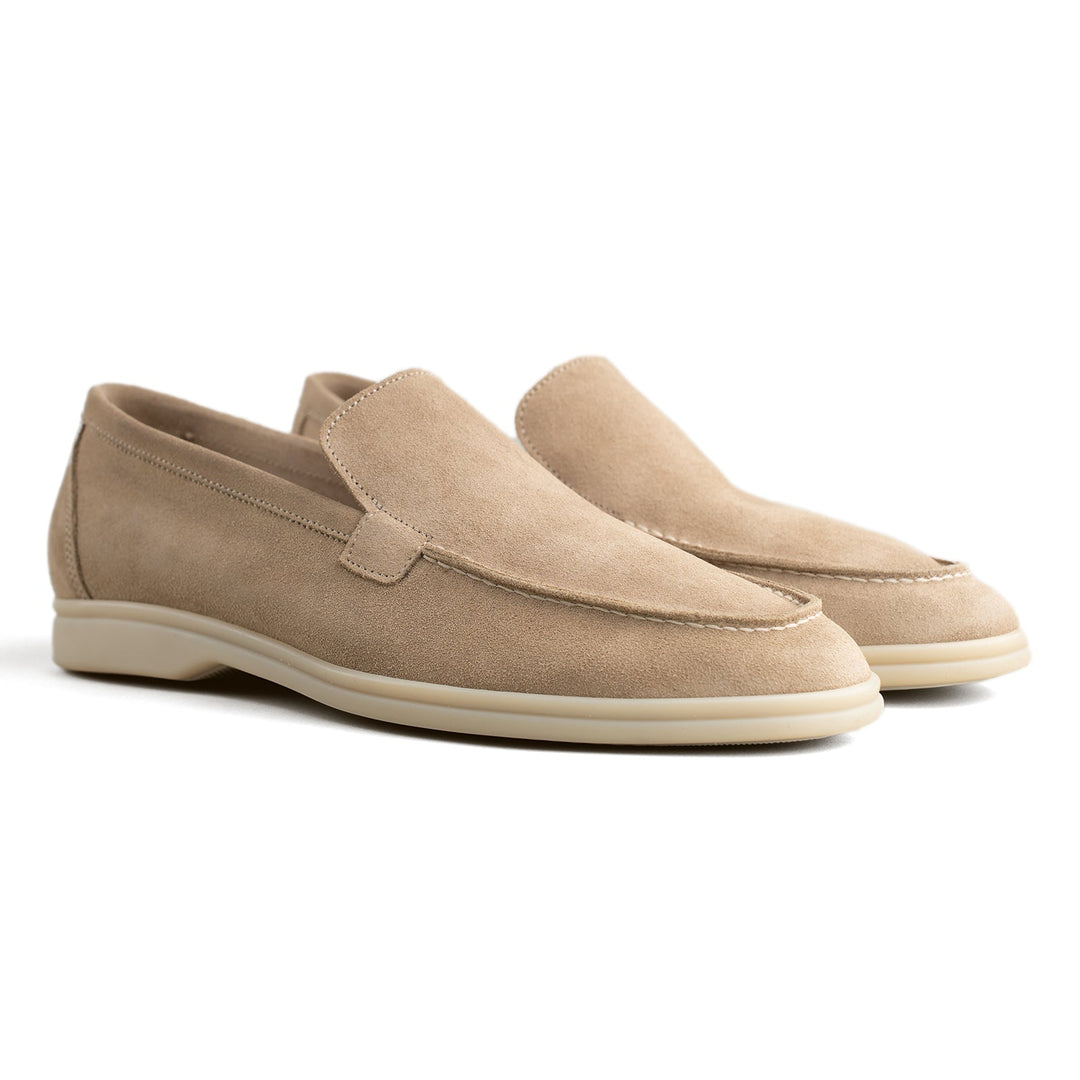 Berwick Palma Flex Venetian Mens Beige Suede Loafer 