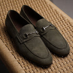 Load image into Gallery viewer, Blake Bit Loafer - Olive Suede
