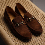 Load image into Gallery viewer, Bologna Bit Loafer - Snuff Brown Suede
