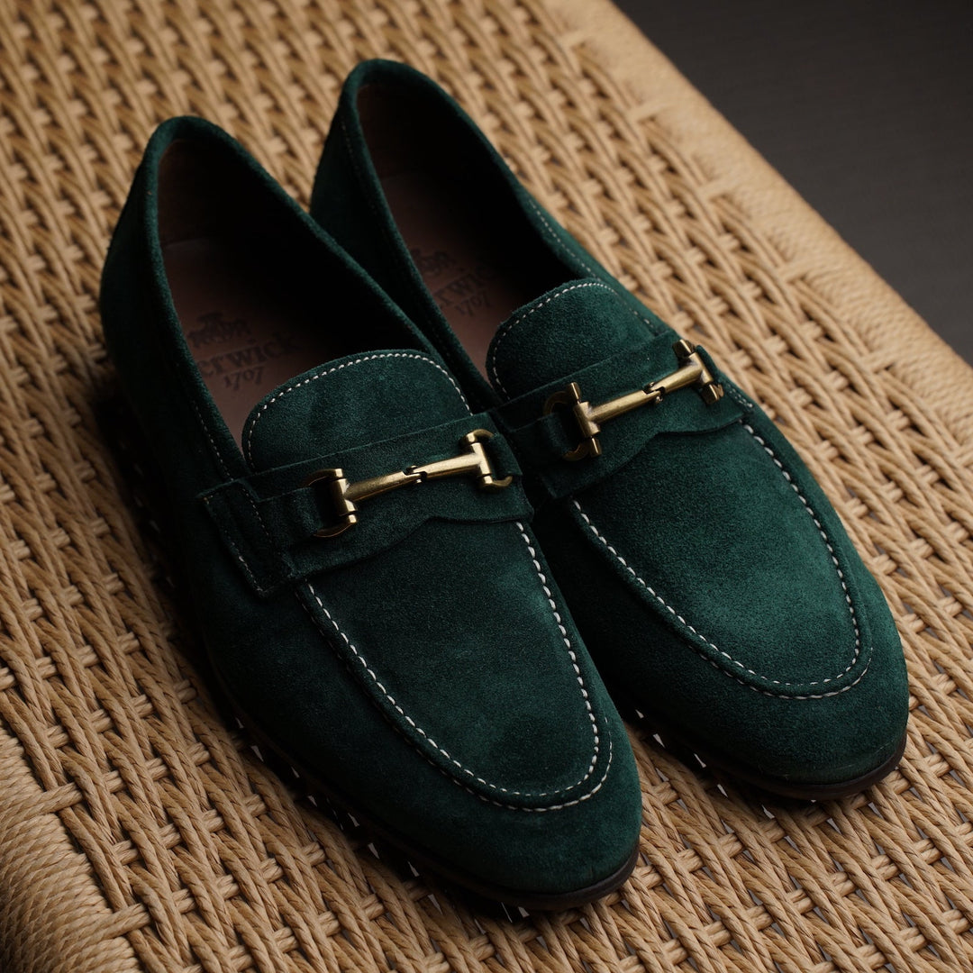 Blake Bit Loafer - Green Suede