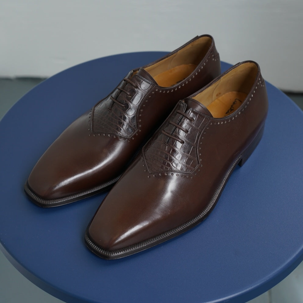 Enzo Bonafe Style 3627 - Vitello Meleze / Brown Alligator