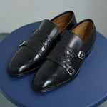 Load image into Gallery viewer, Style 3984 - Black Calf / Black Croc
