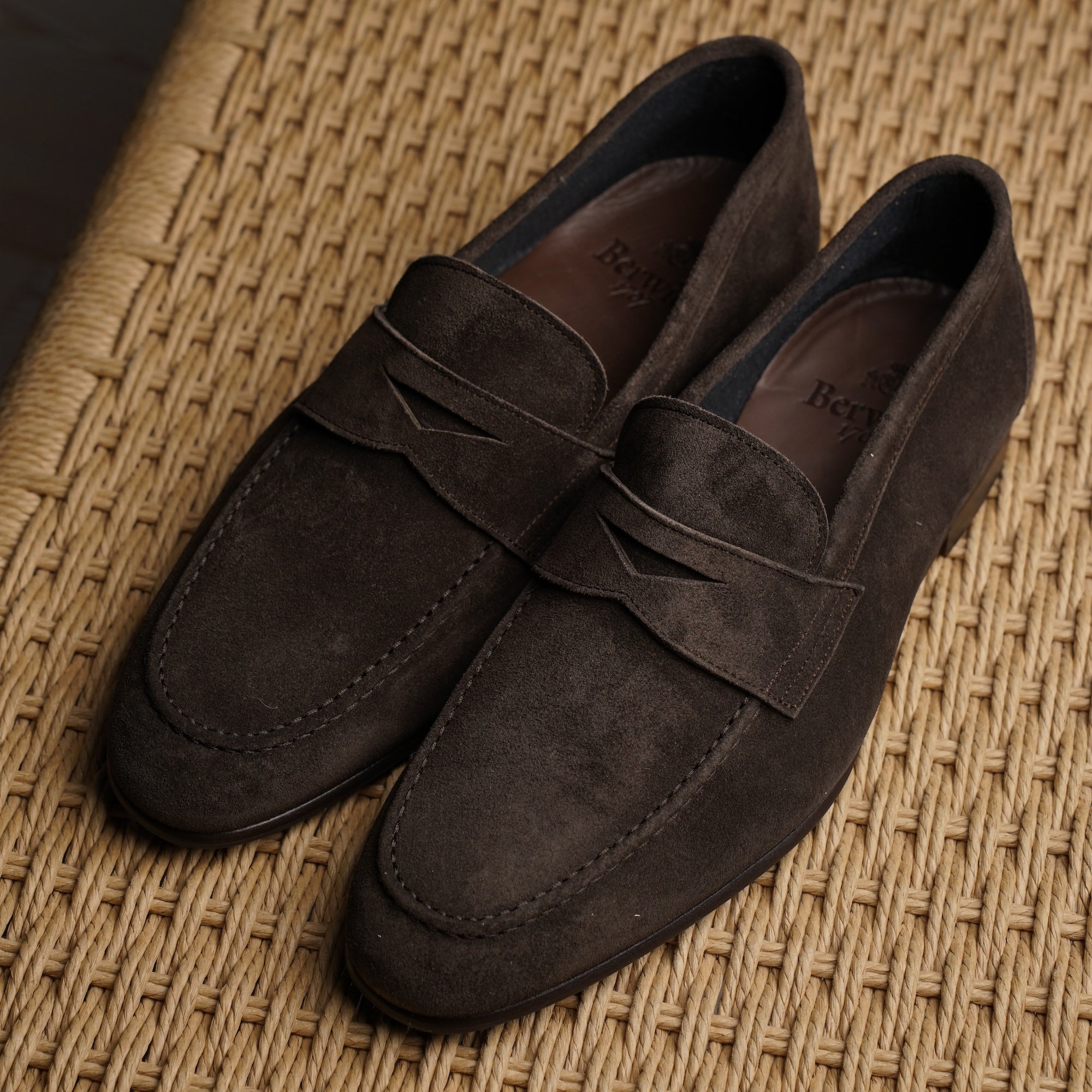 Berwick Unlined Penny Loafer - Dark Brown Suede – Marketplace by