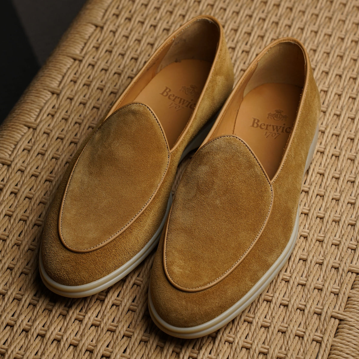 Belgian Loafer w/ Rubber Sole - Golden Brown Suede