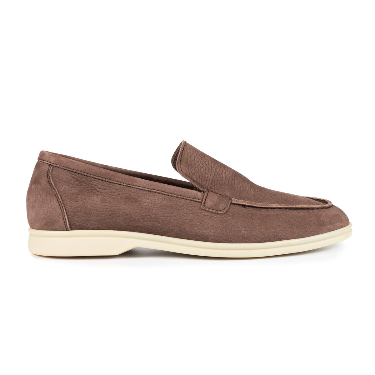 Berwick Palma Flex Venetian Mens Brown Nubuck Loafer Side View