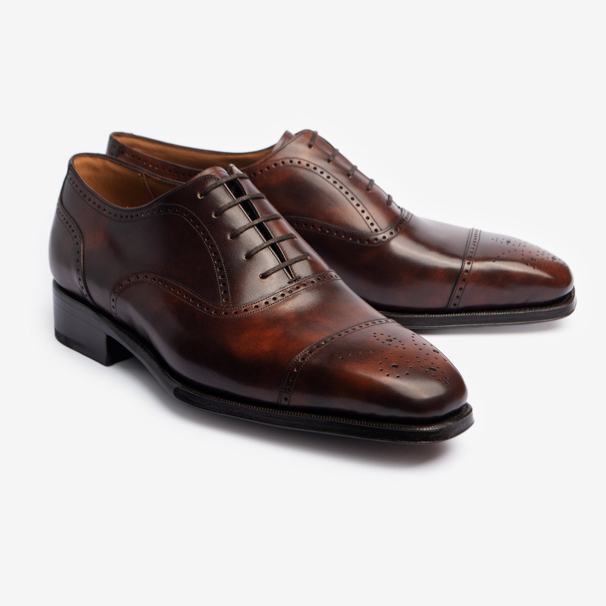 Semi Brogue Oxford - Brown Museum Calf