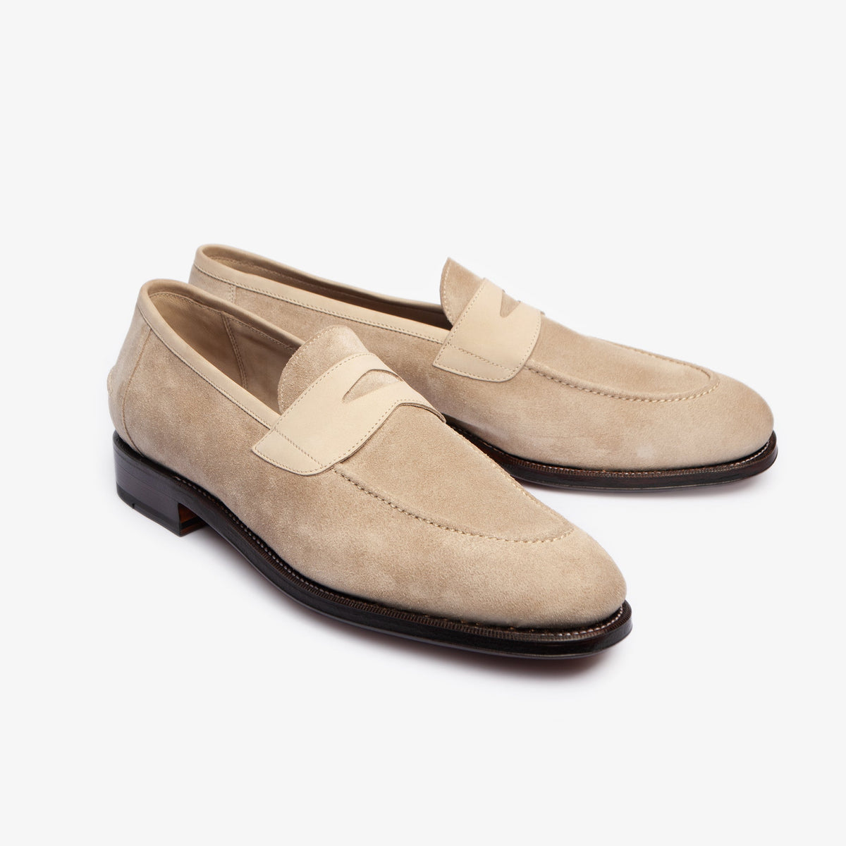 Unlined Penny Loafer II - Stone - Rufer Last
