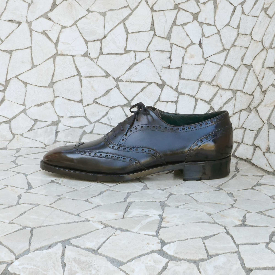 Full Brogue Wingtip Oxford - Espresso Patina