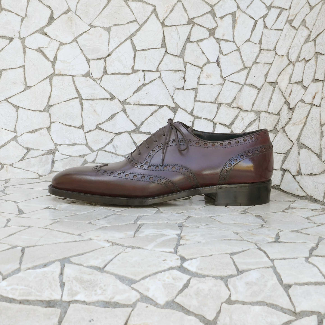 Full Brogue Wingtip Oxford- Marron Mediterraneo