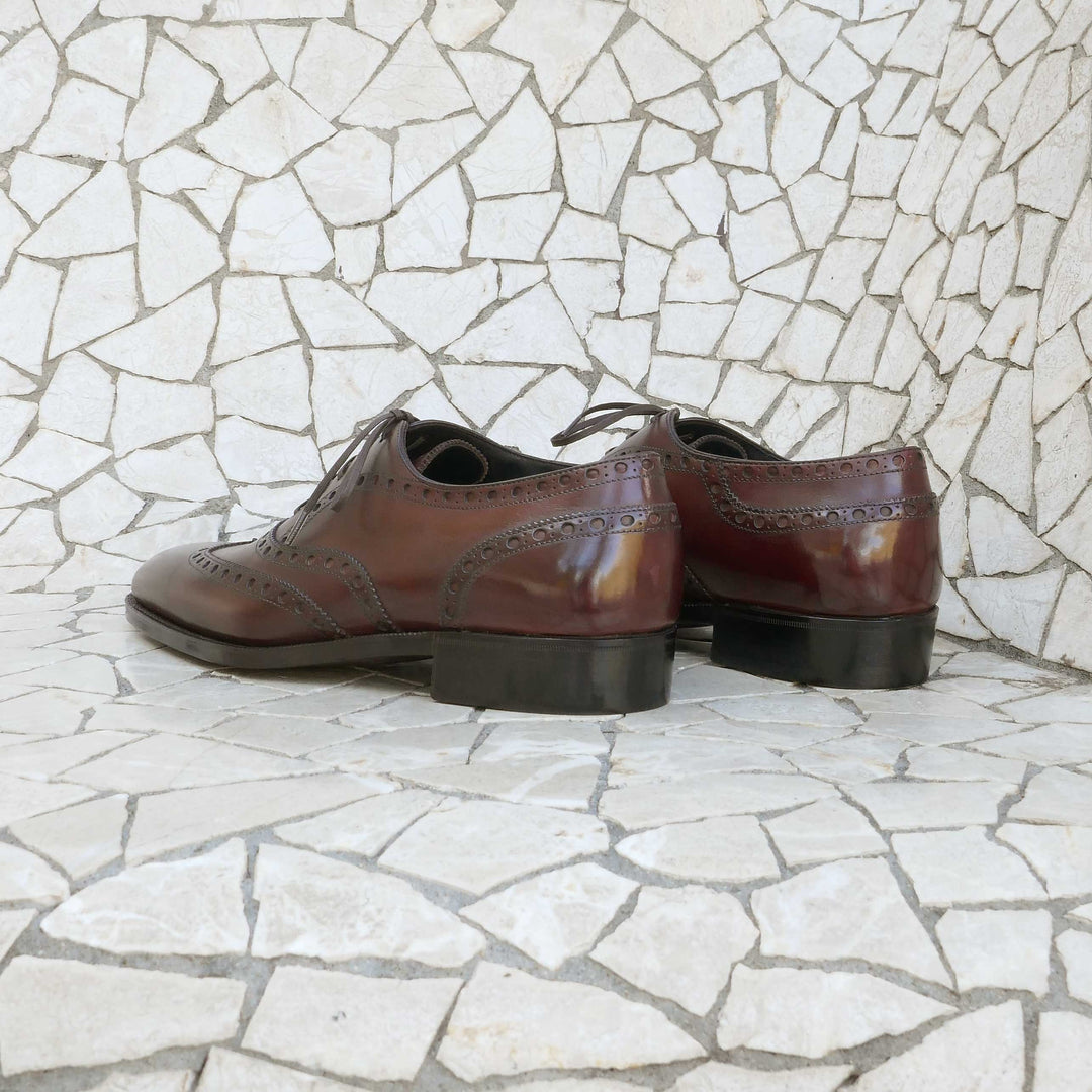 Full Brogue Wingtip Oxford- Marron Mediterraneo