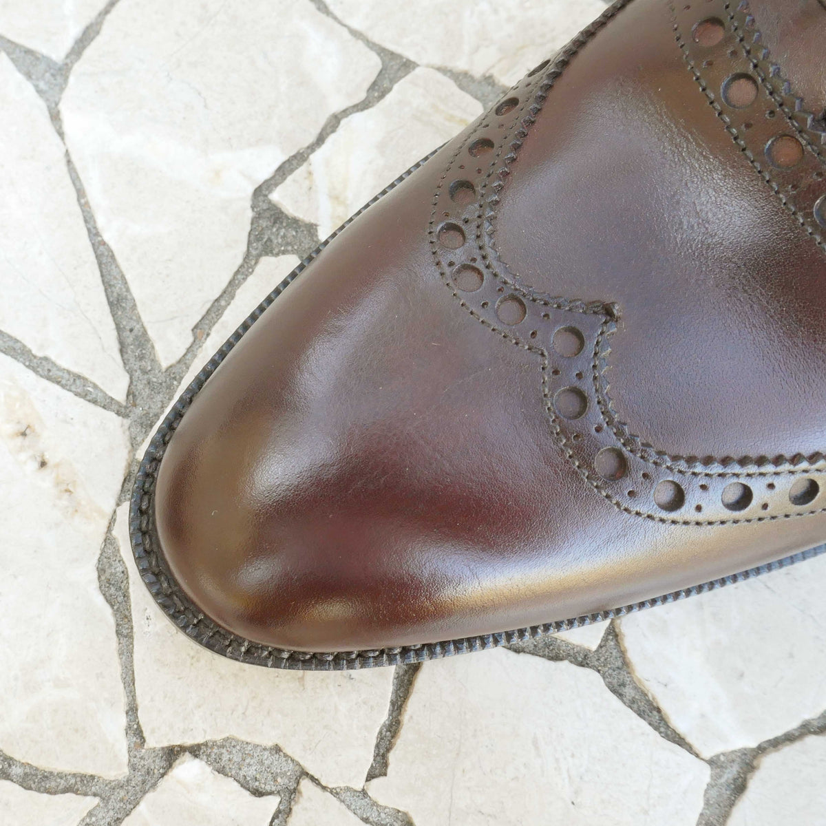 Full Brogue Wingtip Oxford- Marron Mediterraneo