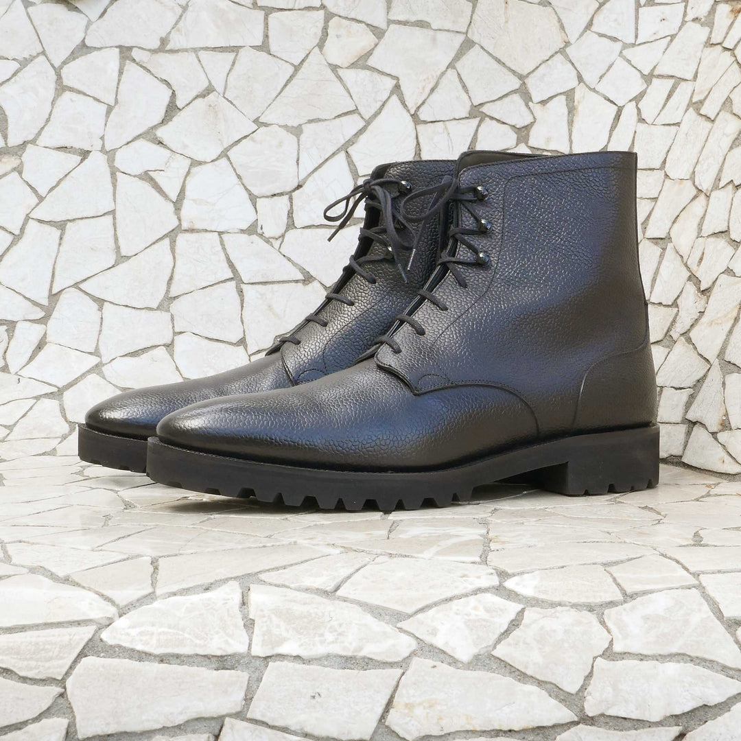 Derby Simple Boot - Black Patina