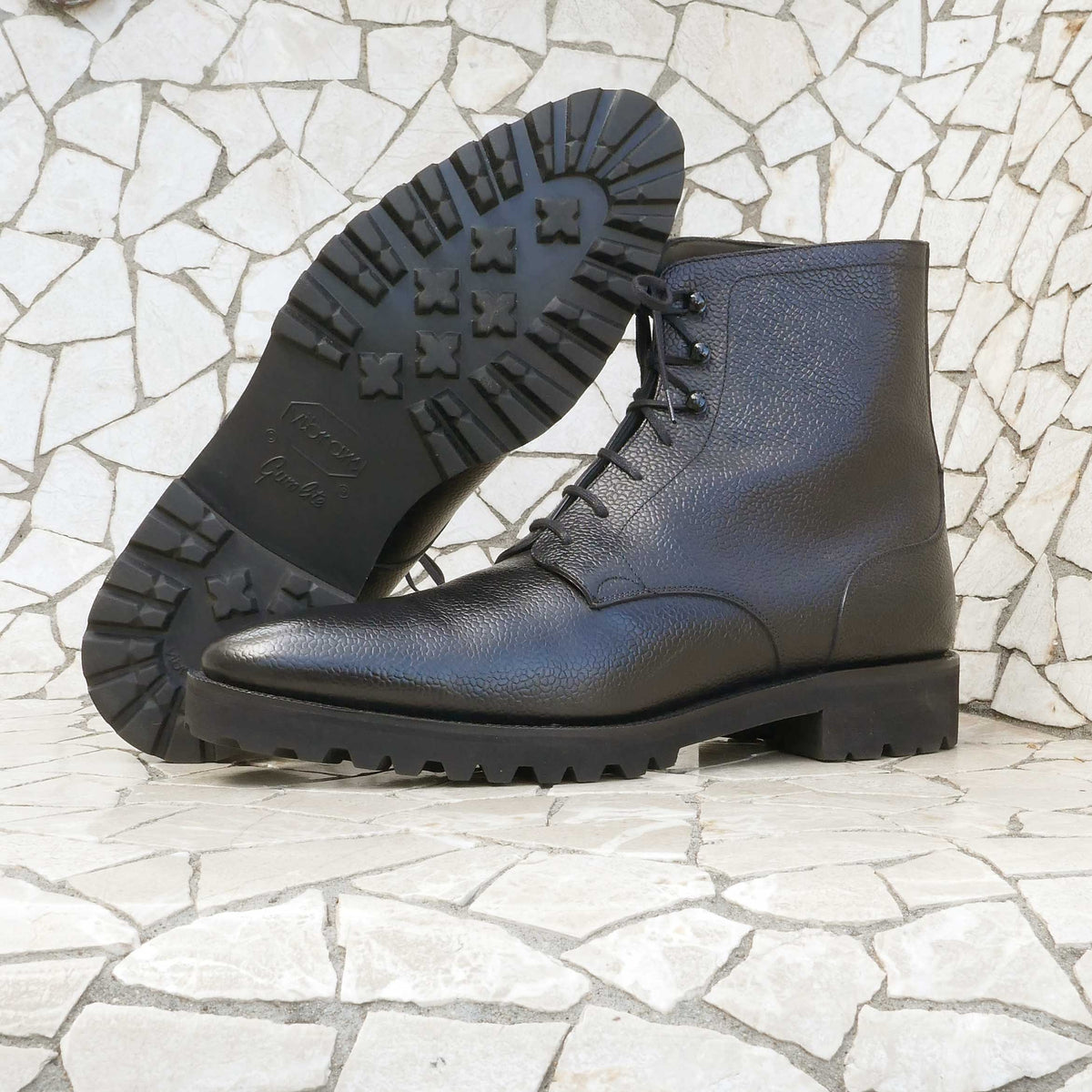 Derby Simple Boot - Black Patina