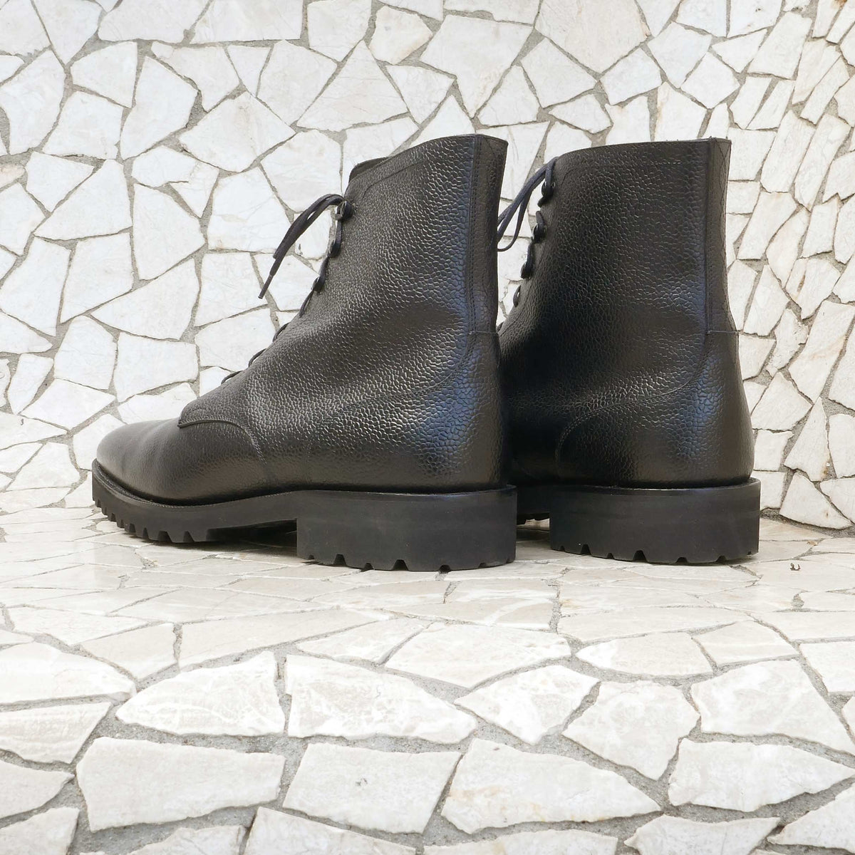 Derby Simple Boot - Black Patina