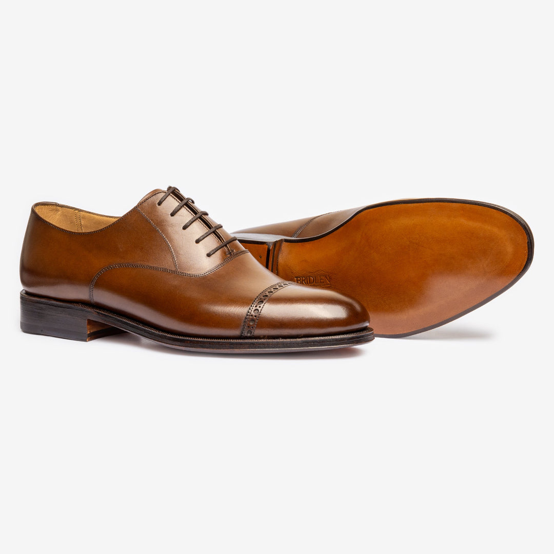 Punch Cap Oxford - Brown Calf