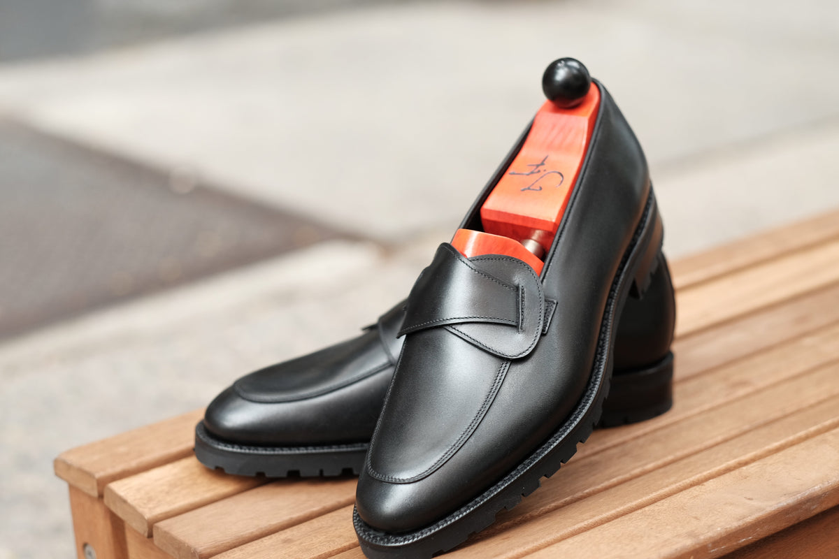 Meridian - Black Calf-Butterfly Loafers-J.FitzPatrick Footwear