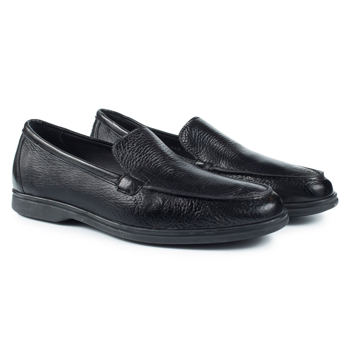 Berwick Palma Flex Venetian Mens Black Deerskin w/ Black Sole Loafer