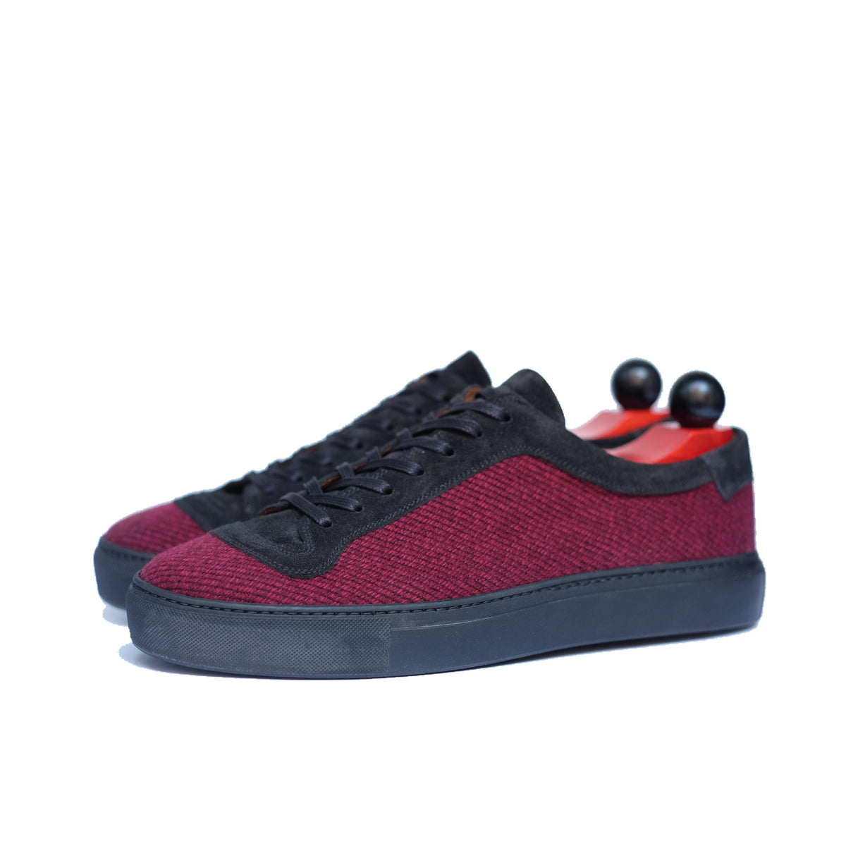 Woodinville - Red Poulsbo Tweed / Black Suede