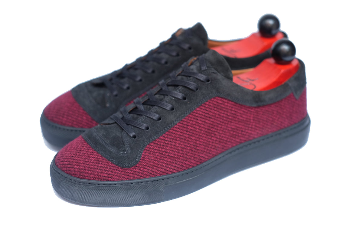 Woodinville - Red Poulsbo Tweed / Black Suede