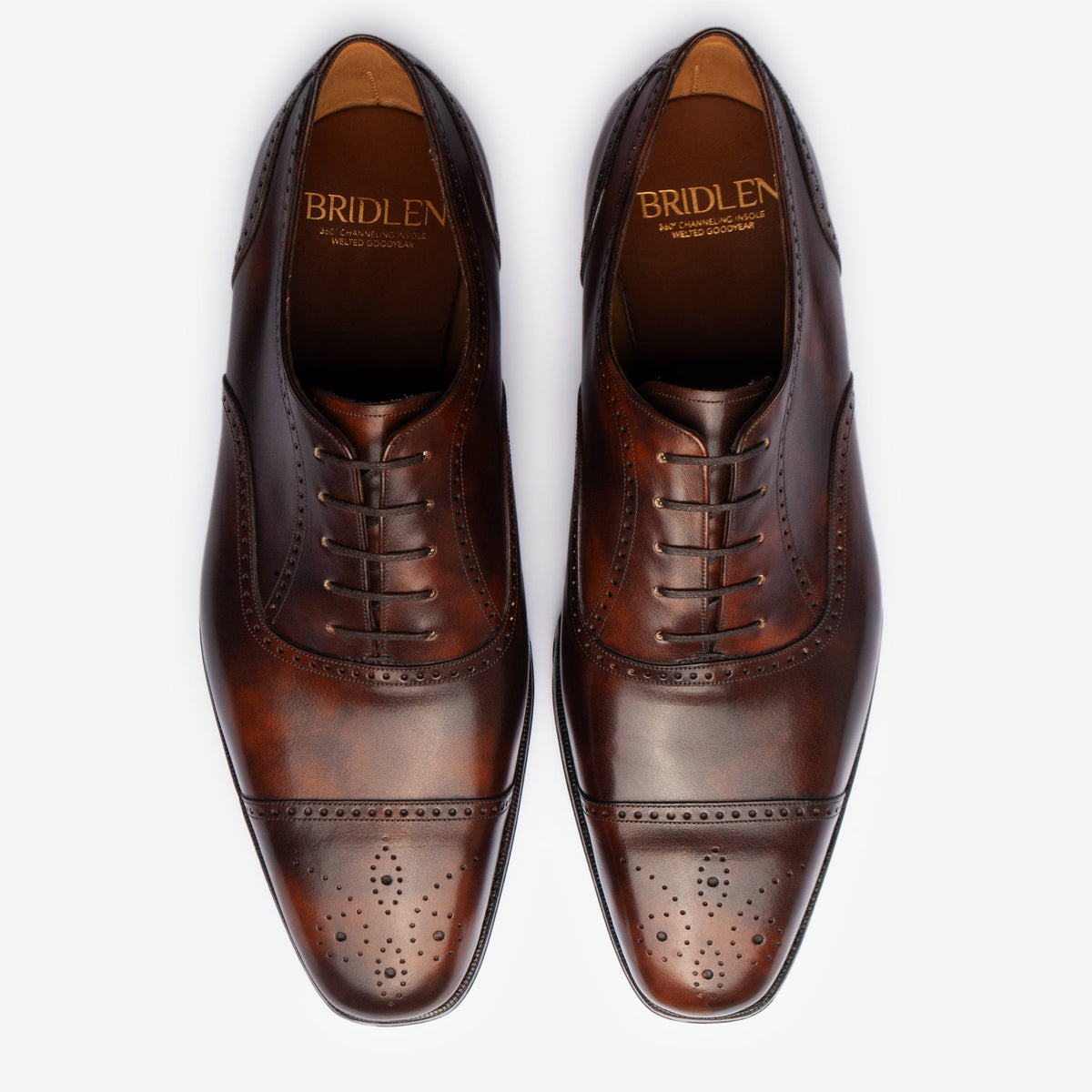 Semi Brogue Oxford - Brown Museum Calf