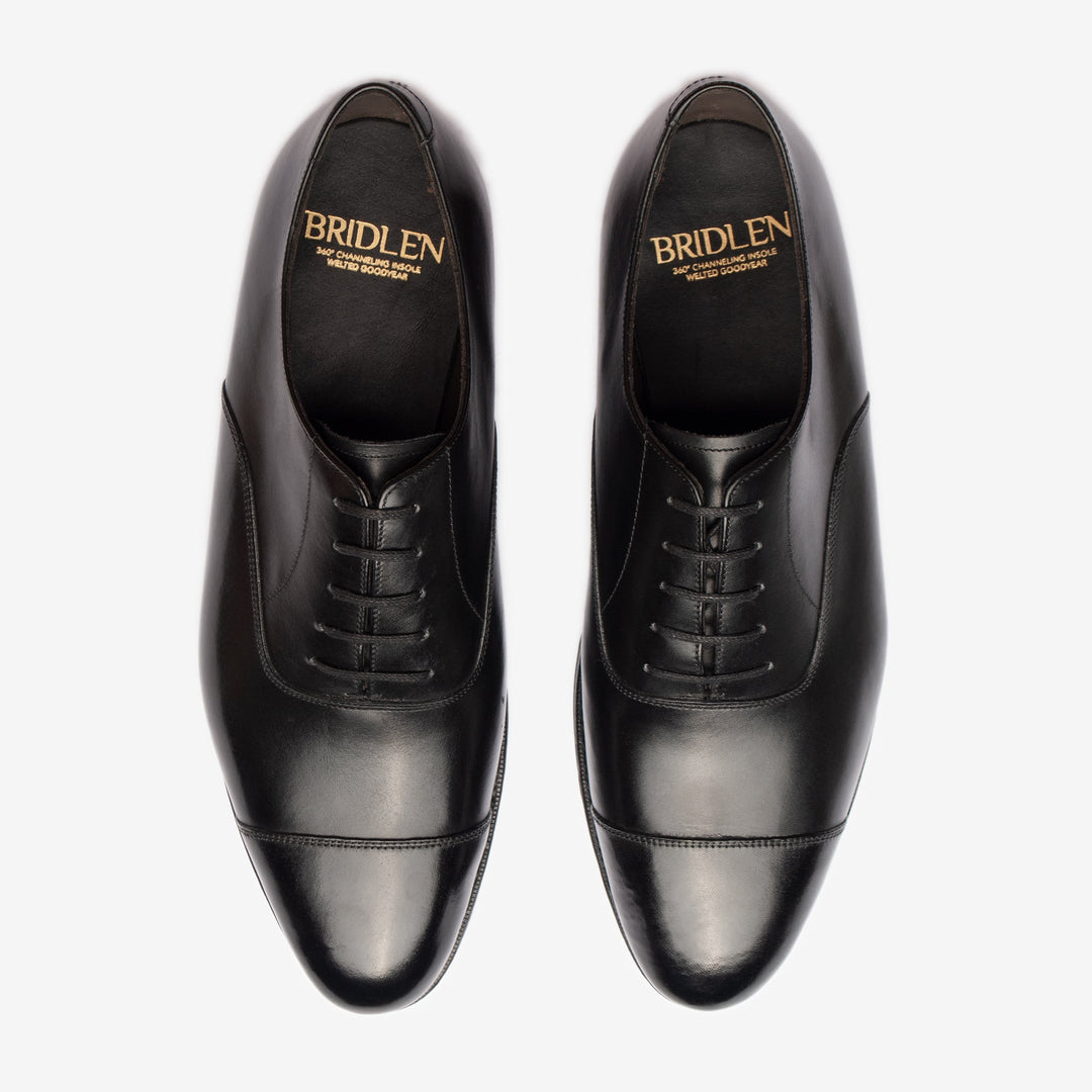 Straight Tip Oxford - Black Calf