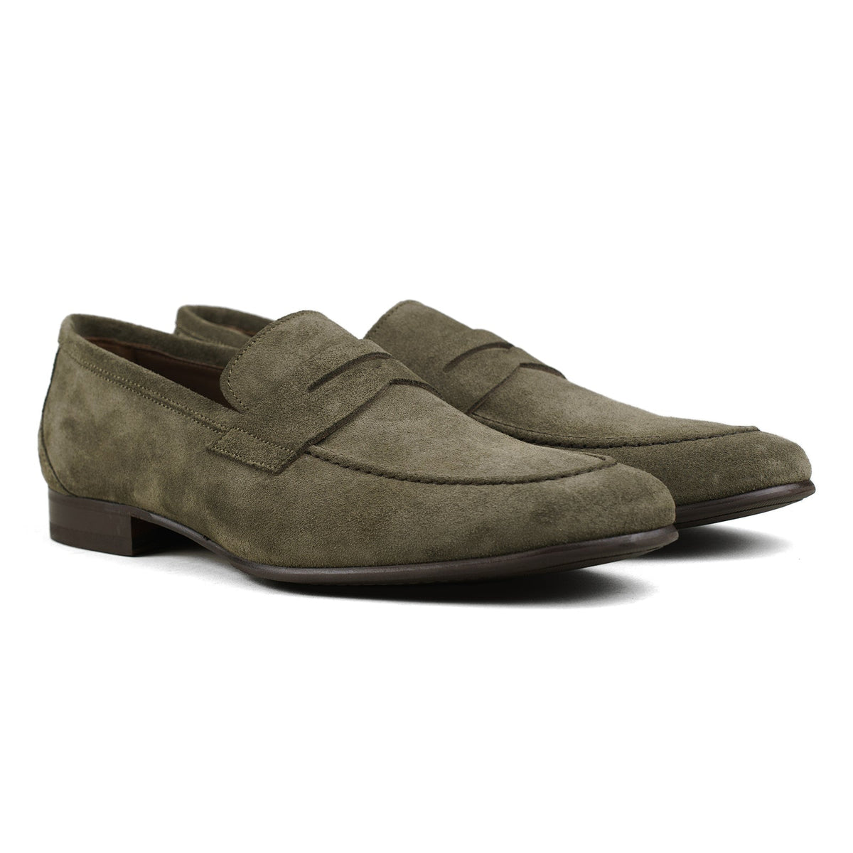 Penny Loafer - Olive Suede