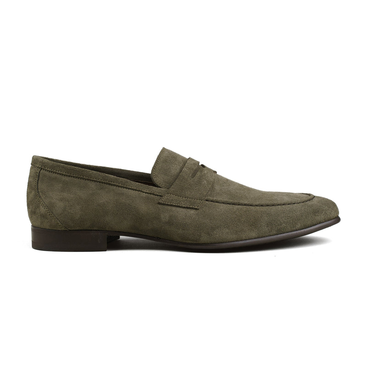 Penny Loafer - Olive Suede