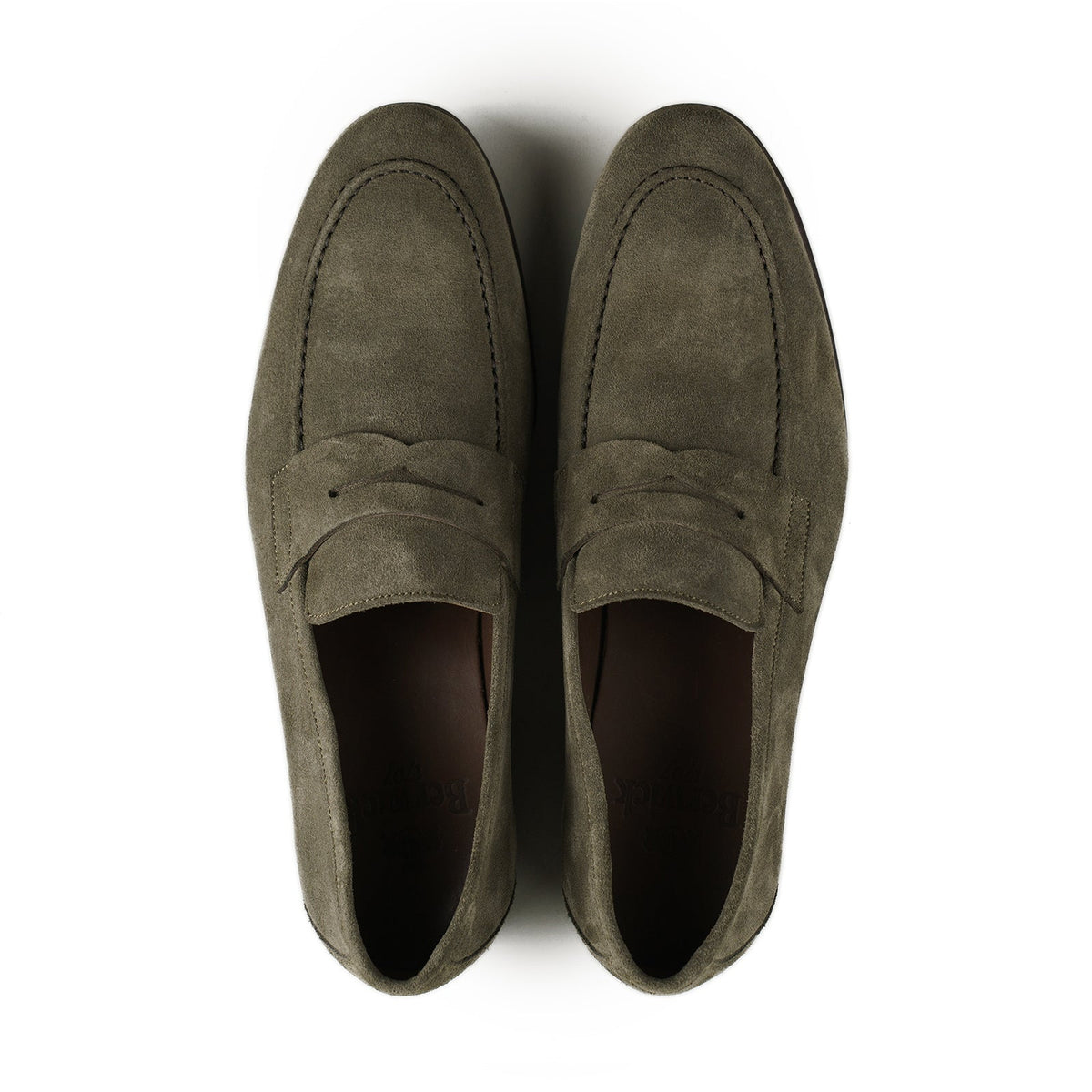 Penny Loafer - Olive Suede