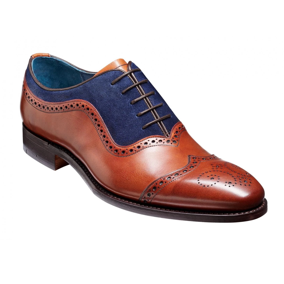 Nicholas - Antique Rosewood / Navy Suede